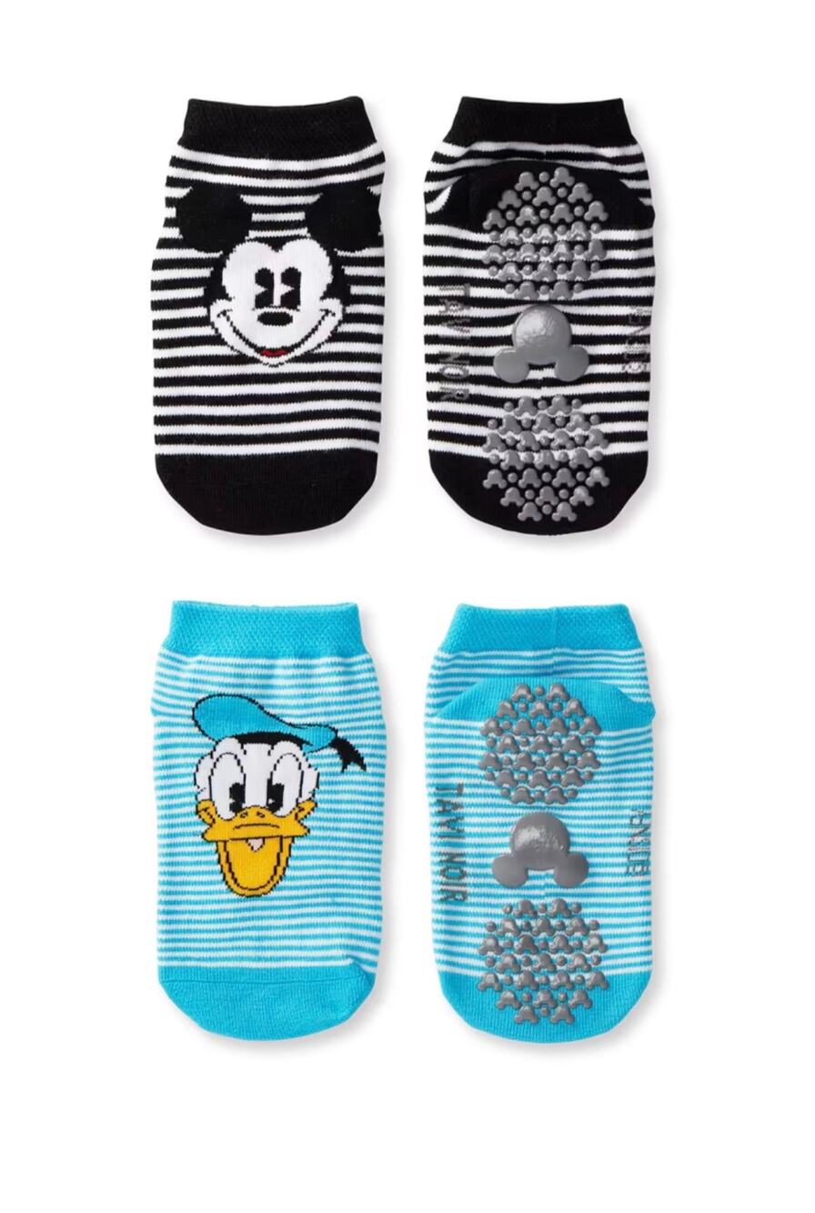 Tavi Noir + Disney Kid's Mickey Mouse & Donald Duck 2-Pack Grip Socks NWT